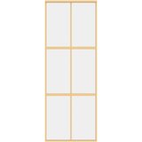 vidaXL Klizna vrata zlatna 76x205 cm prozirno staklo ESG i aluminij | shoptok.hr