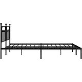  Metalni okvir za krevet s uzglavljem crni 200x200 cm | shoptok.hr