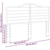 vidaXL Vzglavje z vzglavjem Rjav hrast 160 cm Konstruiran les | Shoptok.si