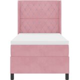  Krevet s opruga kutije s madracem Ružičasta 90 x 190 cm Baršun | shoptok.hr