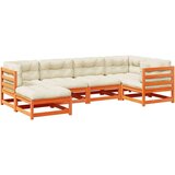  6-dijelni set vrtnih sofa s jastucima voštano smeđi od borovine | shoptok.hr