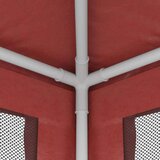 vidaXL Vrtni šotor z 8 mrežastimi stranicami rdeč 3x9 m HDPE | Shoptok.si