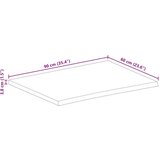 Stolna ploča sa živim rubom 90x60x3 8 cm od masivnog drva manga | shoptok.hr