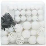  Set Božićnih Ukrasnih Kuglica 120 pcs Bijelo Plastika | shoptok.hr