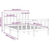  posteljni okvir iz trdnega lesa 160x200 cm, (20643075) | Shoptok.si