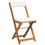 vidaXL 3-delni zložljiv bistro set z blazinami iz trdnega akacijevega lesa | Shoptok.si