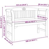  Klupa s jastukom Prirodni uljni završetak 114 x 46 x 82 5 cm | shoptok.hr