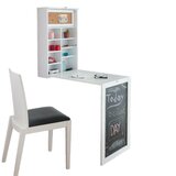 InnovaGoods Pisalne mize Bureau Mural Woldy Pliable Blanc Bela | Shoptok.si