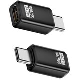 INF 240W 80Gbps USB-C ženski na moški adapter - ravni priključek (2 kosa) Black, (5000291410) | Shoptok.si