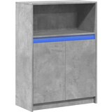 Komoda s LED svjetlima siva boja betona 72x34x100 cm drvena | shoptok.hr