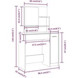 vidaXL toaletni stolić s ogledalom dimljeni hrast 86,5 x 35 x 136 cm | shoptok.hr