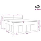  Boxspring krevet s madracem Plava 140 x 200 cm Tkanina - Plava 140 x 200 cm Dizajn linija | shoptok.hr