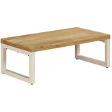  Stolić za kavu 100 x 50 x 35 cm od masivnog drva manga i čelika | shoptok.hr