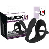 Black Velvets Black Velvet - valoviti analni dildo s penisom i prstenom za testise (crni) | shoptok.hr