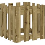  Vrtna sadilica s izgledom ograde 40x40x40 cm od borovine | shoptok.hr