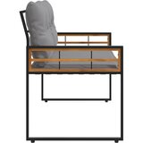  Drvena klupska klupa s jastukom Svijetlo siva 114 x 55 x 77 cm | shoptok.hr
