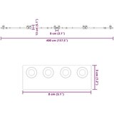  Komplet opreme za drsna vrata 400 cm jeklo črne barve, (22047116) | Shoptok.si