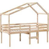 vidaXL Visoki krevet s krovom 90 x 190 cm od masivne borovine | shoptok.hr