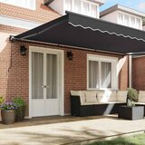 vidaXL Retraktilna tenda Antracit 500x300 cm blago - - Antracit - 36.88 - 500x300 cm - 2025- | Shoptok.si