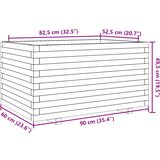  Vrtna sadilica voštano smeđe boje 90x60x49,5 cm od borovine | shoptok.hr