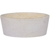 vidaXL Umivalnik krem Ø40x15 cm marmor Cene