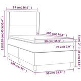 Box spring postelja z vzmetnico taupe 90x190 cm blago, (20791313) | Shoptok.si