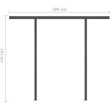  Tenda na ručno uvlačenje sa stupovima 3 x 2 5 m žuto-bijela | shoptok.hr