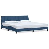  Posteljni okvir brez vzmetnice moder 200x200 cm blago, (21670830) | Shoptok.si