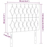  Uzglavlje tamnoplavo 90x7x118/128 cm baršunasto | shoptok.hr