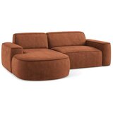 Makamii Kutna garnitura od šenila boja terakote (s lijevim kutom/s ležaljkom) Omao – | shoptok.hr