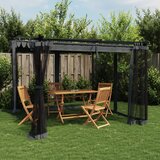 vidaXL paviljon z mrežastimi stenami antracit 3x3 m jeklo | Shoptok.si