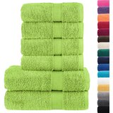  6-dijelni vrhunski set ručnika SOLUND zelena boja jabuke 600gsm | shoptok.hr
