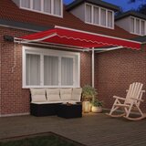  Skrovita tenda Crvena 350 x 250 cm Tkanina i čelik | shoptok.hr