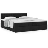  Otomanski krevet s madracem crni 200x200 cm tkanine | shoptok.hr
