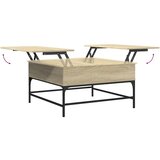  Stolić za kavu boja hrasta sonome 80x80x45 cm od drva i metala | shoptok.hr