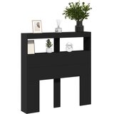 Ormarić za uzglavlje s LED svjetlima crni 100 x 17 x 102 cm | Eponuda.ba