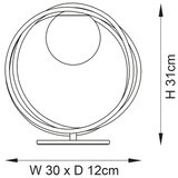  Endon 92491 - Stona lampa EMILIO 1xG9/3W/230V zlatna/bela | Eponuda.com