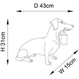  Endon 101188 - Stona lampa DACHSHUND 1xE27/10W/230V crna | Eponuda.com