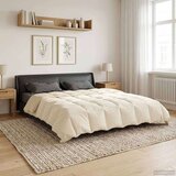 Puni pokrivač za cijelu godinu Krema 220 x 240 cm Mikrovlakna - Krema 240 x 220 cm | shoptok.hr