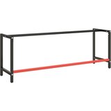 vidaXL Okvir za delovno mizo mat črn in mat rdeč 220x57x79 cm kovinski | Shoptok.si