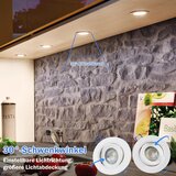 HEROMIND 4x 92 mm ultra ploski LED vgradni reflektor 5 W IP44 | Shoptok.si