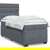 vidaXL Box spring krevet s madracem tamnosivi 90x200 cm baršunasti | shoptok.hr