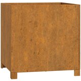 vidaXL Cvetlično korito z nogami zarjavelo 49x47x50 cm corten jeklo, (20981664) Cene