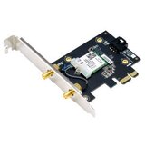 Asus PCE-BE6500 Tri-Band WiFi 7 (802.11be), BT 5.4, 6GHz, 160MHz, 4096-QAM, WPA3, 2 zunanji anteni, PCIe mrežna kartica - 90IG09G0-MO0B00 | Shoptok.si