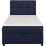 MID.YOU POSTELJA Z VZMETNICO 100 cm x 200 cm , tekstil, leseni material modra | Shoptok.si