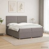  Boxspring krevet s madracem Sivosmeđa 200 x 200 cm Tkanina - Sivosmeđa 200 x 200 cm Dizajn linija | shoptok.hr