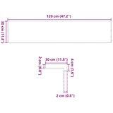  Prozorske klupice 2 kom tamnosmeđe 120x30x2 cm masivne hrast | shoptok.hr