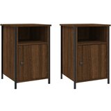 Maison Chic Dvo delni komplet Nočne omarice - Nočne mize rjavi hrast 40x42x60 cm inženirski les, (21690096) | Shoptok.si