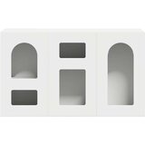  Strani šal Bela 100 x 35 x 59 cm Konstruiran les, (5000108563) | Shoptok.si