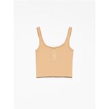 Dilvin Crop Top - Beige - Plain | Shoptok.si
